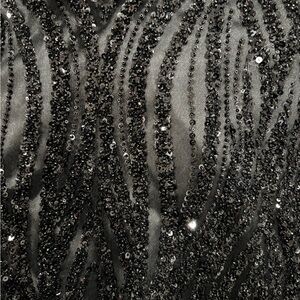 Black Sequin Embellished Fabric